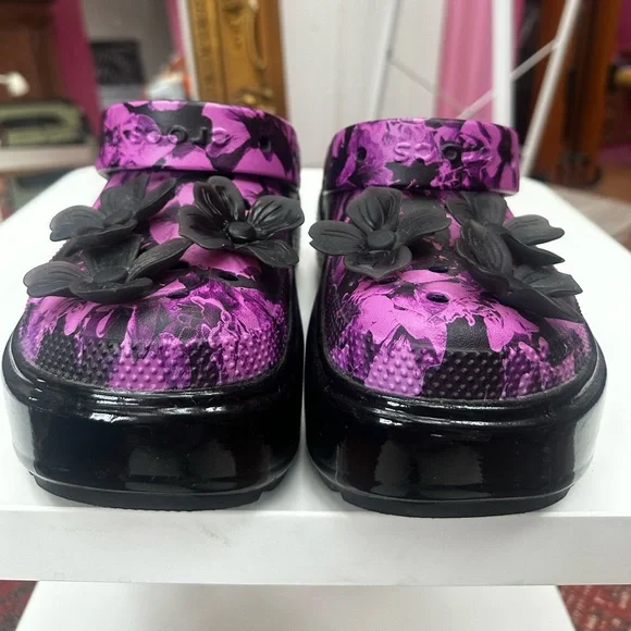CROCS Stomp Hyper Floral Platform Clog RARE! - Picture 2 of 8